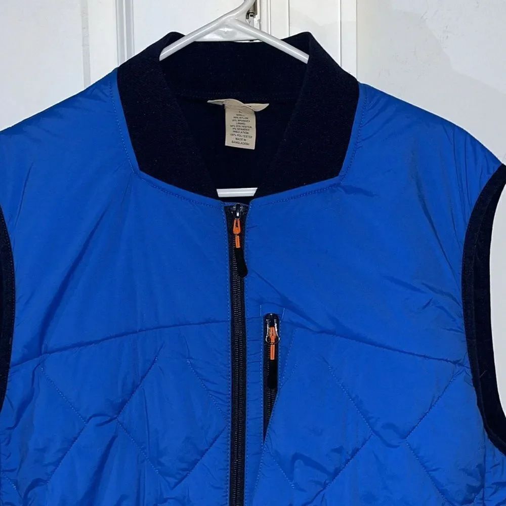 Duluth Trading Co Blue Agiloft Mod Full Zipper Quilted Puffer Puffy Vest Jacket